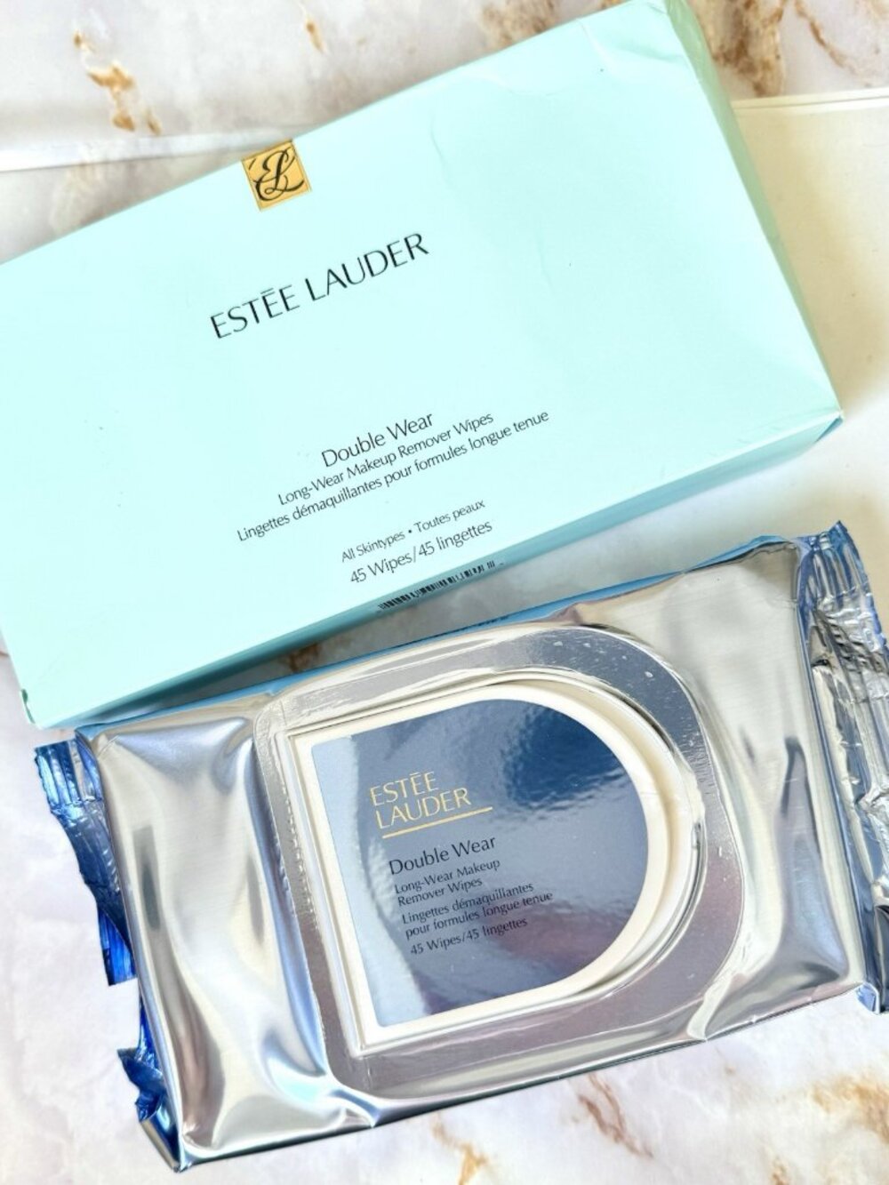 Estee Lauder Double Wear Long-Wear Makeup Remover Wipes, 1 Pack, 45 Wipes NEW